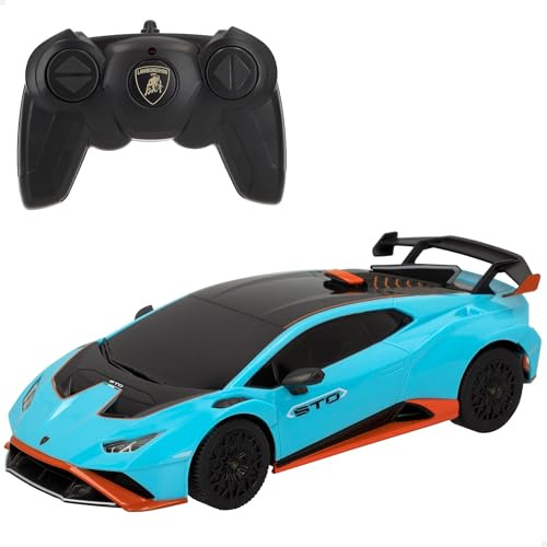 RASTAR 46986 - Radiostyrd Lamborghini Orkanen STO, Blå radiokontrollbil med svart skala 1:24 / Barn och vuxna bilar/Radiostyrda bilar, barnleksaker