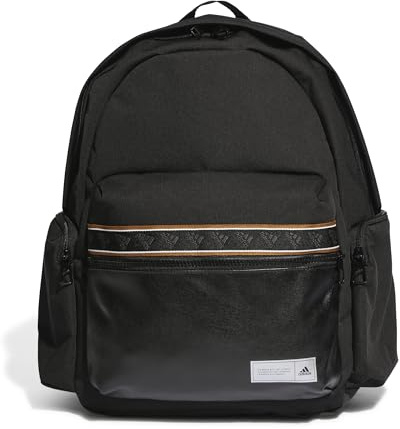 adidas Unisex Back to School Classic Backpack, Black / Black / Silver Metallic, One Size