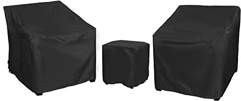 Baner Garden Copertura per mobili da giardino, copertura impermeabile per mobili da giardino, set di 3 pezzi per bistrot all'aperto, set di coperture per divano da patio, set per 2 sedie e tavolino