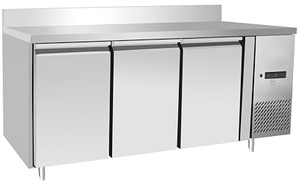 METRO Professional Kühltisch GCC3100BS, Edelstahl, 334 l, 400 W, automatische Abtauung, mit Schloß und Aufkantung, silber