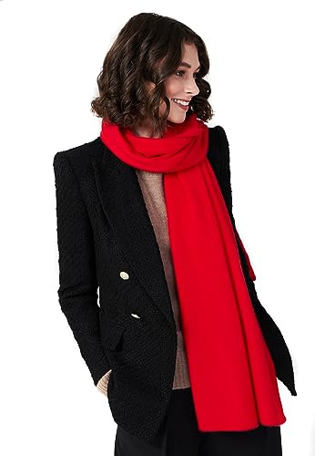 Style & Republic Kaschmir Schal Damen aus 100% Cashmere - dein kuscheliger Premium Schal für stilvolle Herbst- & Winter-Momente - Crimson