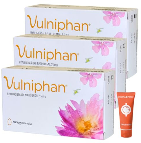 Vulniphan Vaginalovula 3x 10 St I zur Behandlung von Scheidentrockenheit I Hyaluronsäure I Juckreiz im Intimbereich I Wundheilung I Spar-Set plus Pharma Perle give-away (Vulniphan Vaginalovula 3x)