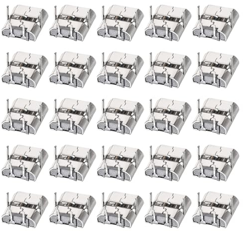DMiotech 30 Pezzi Connettore Presa Femmina Micro USB 2 Pin Adattatore per Prese Jack 90 Gradi 1A 30V Set Connettori Jack per Riparazione Sostituzione Adattatore USB Saldatura Telefono