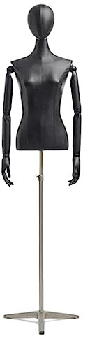 VNNHGB Schaufensterpuppenkörper, weibliche Modelle für Bekleidungsgeschäfte, höhenverstellbar, echtes Leder, Kleidermodelle, Display (Silvertriangle)