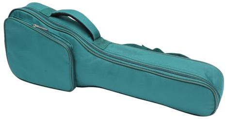 Oxford Stoff Ukulelentasche für Viersaitige Ukulele 26/27 Zoll Grün | 1 Stück, Gepolstert und Tragbar, Verstellbarer Schultergurt, Wasserabweisendes Gewebe, Großer Stauraum