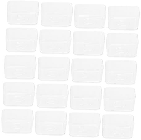 CORHAD 20pcs Flame-Retardant Plastic Candle Boxes DIY Candle Containers Square Acrylic Tea Light Holders for Home Crafting and Making