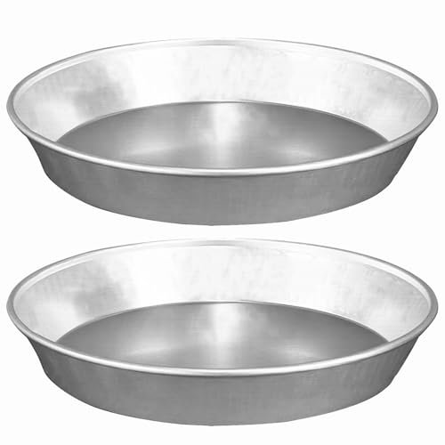 Sicignano | Set 2 Tortiera Conica Bassa in Alluminio 99,5%, Diametro 24 cm, Ideale per Torta, Pastiera, Crostata e Dolci al Forno, Riutilizzabile, Riciclabile