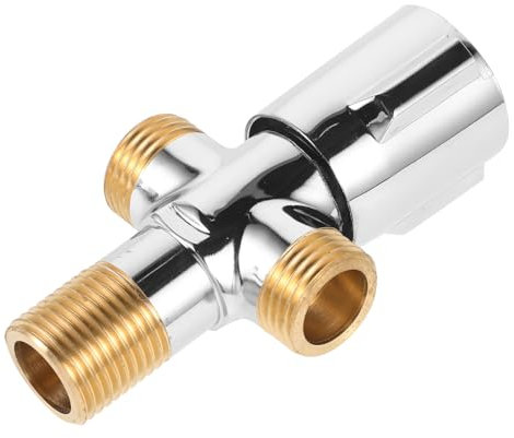 jojofuny Waschbecken Abflussventil Kupfermischventil Doppelschalter Wasserflussregler Auslassventil Drei-rad-design Waschbeckenventil Wasserhahn-mischer