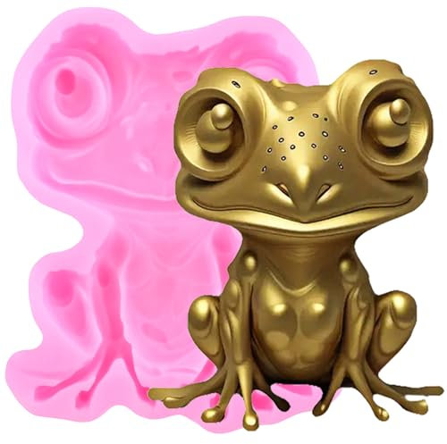 XMOLDNMS Moule à fondant en silicone en forme de grenouille pour décoration de gâteaux, cupcakes, chocolats, pâte à sucre, argile polymère