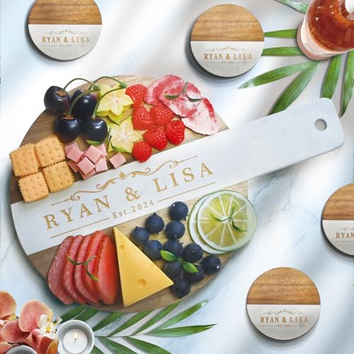 Planche à découper personnalisée, Planche à découper gravée pour mariage, cadeau d'anniversaire, plateau à fromage, planche à découper, cadeau personnalisé.