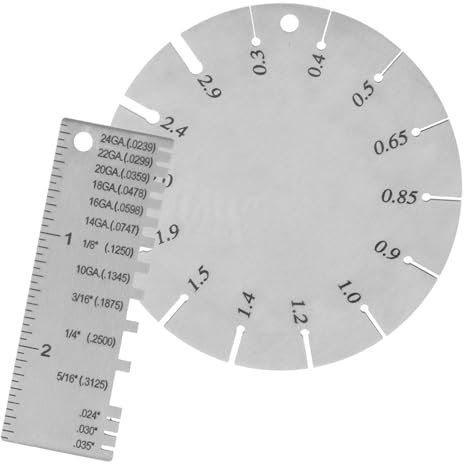 CANIGHT Stainless Steel Wire Gauge Template Metal Gauge Tool Double-sided Measurement