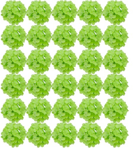 FagusHome 30 cabezas de flores de hortensias no incluidas, tallos artificiales, 18 cm, no tallos artificiales para la decoración (verde)