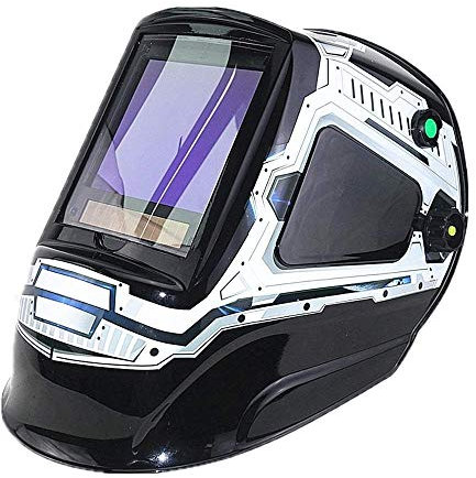 AYKNINGD SchweißHelm, Schweisshelme Auto Verdunkelung Schweißmaske 3 Ansicht Windows Größe 100x93mm (3.94x3.66) DIN 4-13 Optische 1111 5 Sensoren Schweißhelm