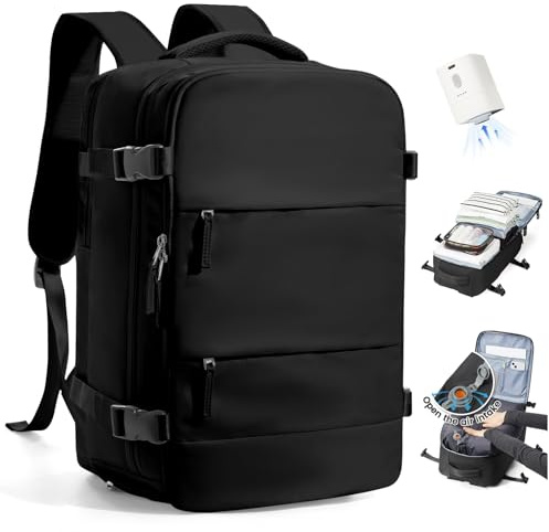 SZLX Sac a Dos Sous Vide Voyage avec pompe Bagage Cabine 40x30x20 Ryanair Wizz air Sac 40x20x25 Ryanair Sac à dos Voyage Cabine Avion 45x36x20 pour Easyjet Sac a Dos Ordinateur 14 pouces Femme Homme
