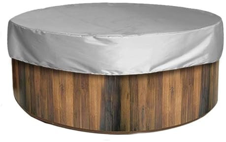 SJASD Hundepool Abdeckung,Faltbarer UV Beständiges,Round Pool Cove,Kinderpool Poolabdeckung wasserdichte mit Kordelzug für Hund und Kinder(Size:122 * 30cm,Color:grau)