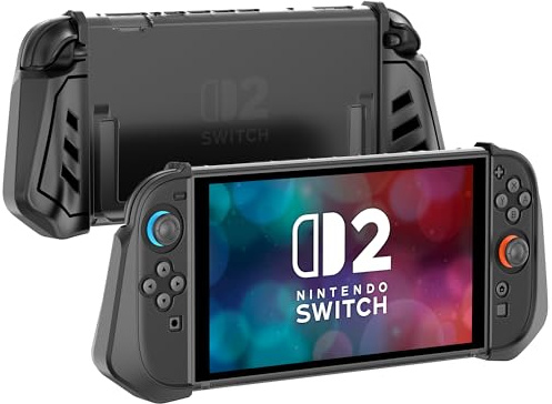 HASACOOL Switch 2 Grip Case with Ergonomic Grip,Dockable Split Grip Case Protective Cover Accessories for Nintendo Switch 2 Joy Con Controller,Durable Gaming Shell for Handheld