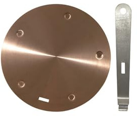 BigKing Wärmeverteilungsplatte, Induktionsadapter, Konverterscheibe für Induktionskochplatte mit abnehmbarem isoliertem Griff (Roségold, 24 cm)