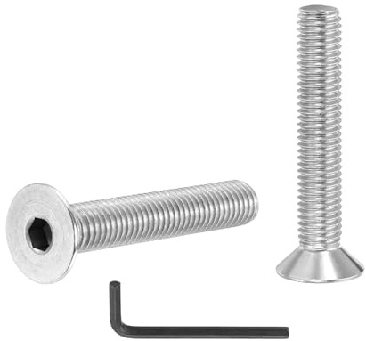 PATIKIL M10 X 60 Mm Senkkopfschrauben Mit Innensechskant 4 Stk 304 Edelstahl Sechskantschrauben Senkkopfschrauben Für Möbel Tische Maschinen Silber