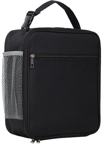 Insulated Lunch Bag, Portable Leakproof Lunch Box for Adults/Kids, Water-Resistant Thermal Packed LUN-ch Box, Durable Cooler Bag with Side Mesh Pocket for Work School Outdoor Picnic Camping