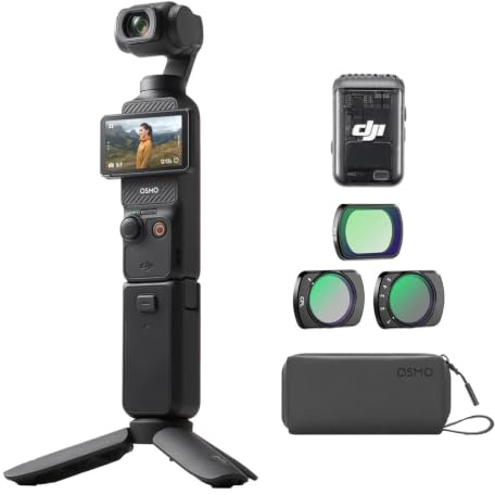 DJI Osmo Pocket 3, Vlogging Camera with 1'' CMOS & 4K/120fps Video, 3-Axis Stabilization, Fast Focusing, 2 Rotatable Touchscreen, Small Video Camera