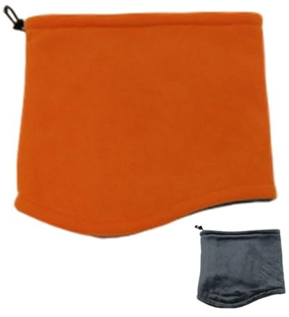 Halsdamask - Termisk polar fleece-halsduk | Vinterhalsduk, för kvinnor män vinter skidåkning vandring jakt resor daglig sport utomhussport daglig löpning vandring, Orange, Refer to description