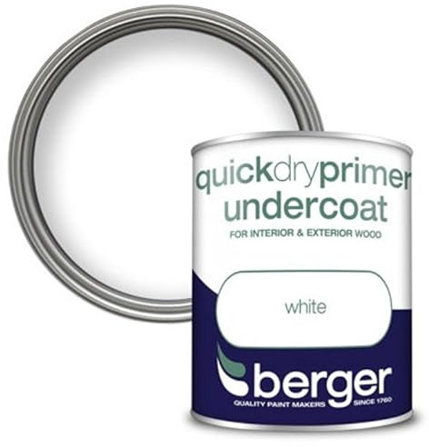 SuperGift.com Quick Dry Primer Paint White 750ml – Fast Drying Undercoat for Wood & Metal, Smooth Base for Gloss & Topcoats, Interior & Exterior Use