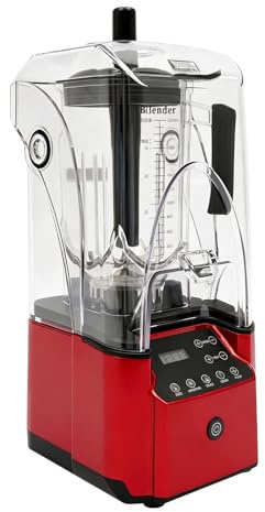2 200 W professionell högpresterande mixer för kommersiell, 2,2 l tyst smoothie Maker med ljudisoleringskåpa, 6 blad, pekskärm, Smoothie Maker, Grind Mixer