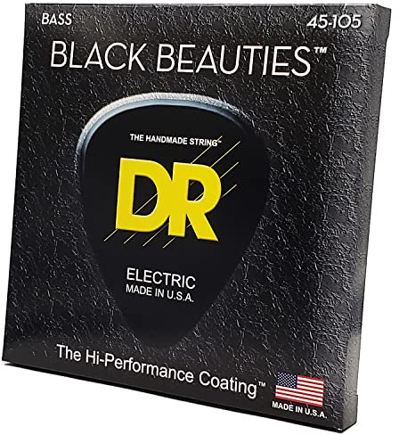DR BKB-45 Strings Bass Saiten, Schwarz Beauties – extra-life, schwarz beschichtet