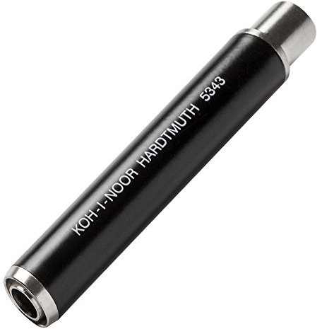 Koh-I-Noor 5343 Kreidehalter, schwarz aus metall, für runde 9 - 10 mm Kreide