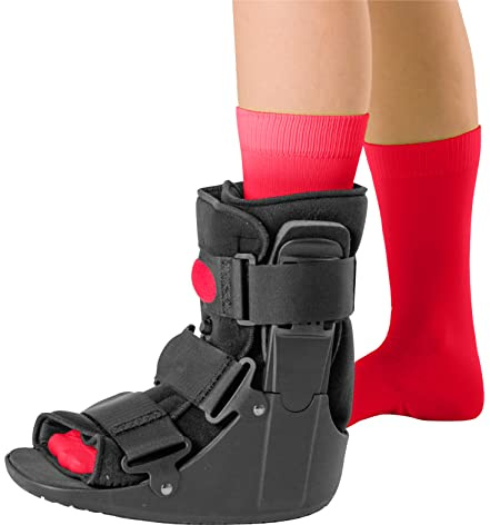 BraceAbility Bota de andador de aire corto | Soporte ortopédico de yeso de grado médico para esguince de tobillo, lesión en el dedo del pie, postoperatorio, tendinitis de Aquiles (medio)