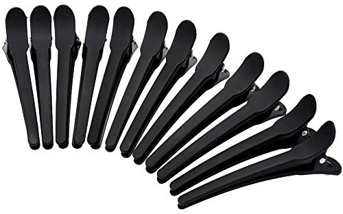 Anself 12pcs Combi-Clip Haarclips Haarklammern Haarspange Haar Klammer Abteilklammern Hair-Clips Combi aus Kunststoff Schwarz