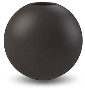 Cooee Design Ball Jarrón de cerámica en Forma de Bola, 8 cm, Negro
