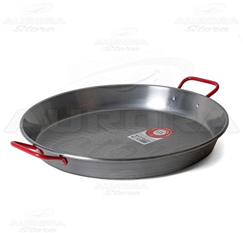 Aurora Store Padella per LA Paella 50 CM VALENCIANA PENTOLA Cucina Metallo Acciaio