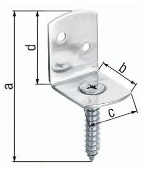 Alberts 843854 - Soporte para valla trenzada (forma de L, en diferentes modelos, galvanizado, altura total 83 mm, 50 unidades)