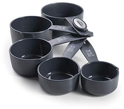Lacor - 67036 - Ensemble 5 Tasses à Mesurer, Pâtisseries, Plastique sans BPA, Empilables, ml & Tasses, Pourer Latéral, Coffre-fort Lave-vaisselle, Gris