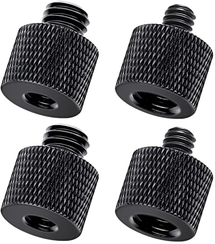 VOCIBO® Gewindeadapter 4 Stück 3/8“ auf 1/4“ & 1/4“ auf 3/8“, Stativ Adapter Aus Aluminiumlegierung, 3/8 auf 1/4 Adapter für Lautsprecher Stative Lampenstative Kamerastative Mikrofonstativ