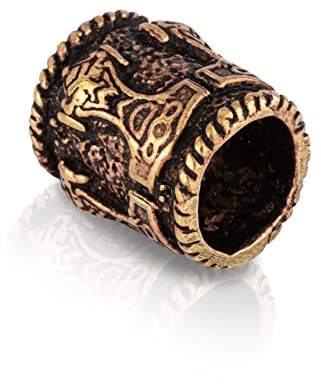 NKlaus perle de barbe en bronze marteau de Thor germanique celtique viking médiéval 3168