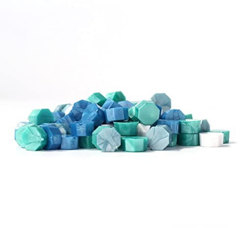 Lot de 100 perles de cire octogonales vintage pour travaux manuels, enveloppes, cartes postales, outil de fabrication de cartes postales, pilule B, France