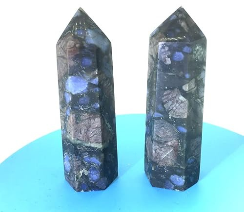 1 barra hexagonal de cristal natural, piedra mineral, varita mágica, decoración moderna del hogar, coleccionar regalos, flores piedra gris, 50-60 mm