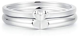 Epinki 950 Platin Verlobung Ringe, Eheringe Hochglanzpoliert Herz Diamantring Pärchen Ringe Echtgold Schmuck
