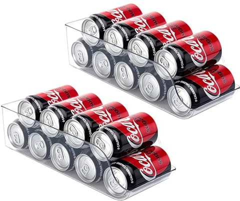 YverLand (förpackning med 2) kylskåpsbehållare organiserare kylskåp vattenflaska dispenser kök mat förvaringslåda (2)
