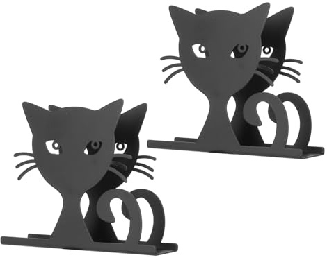 Innovativer Katzenförmiger Serviettenhalter aus Metall, Set mit 2 Ausgehöhlten Papierserviettenhaltern, Verleiht der Küche, Hotel- und Restaurantdekoration Charme