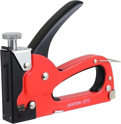 Heavy Duty 3-in-1 Staple Gun for Wood, Upholstery & Carpets – Manual Nail Gun, Industrial Stapler, Durable Metal Construction, Quick-Load Design, Perfect for DIY & Furniture Repair