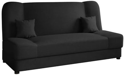 Mirjan24 Schlafsofa Jonas, Sofa mit Bettkasten und Schlaffunktion, Bettsofa, Dauerschläfer-Sofa, Schlafcouch, Materialmix, Couch vom Hersteller, Wohnlandschaft (Velo 637)