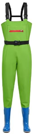 Wansiman Wathose,FischTeich Anglerhose,Wathose Damen,Teichhose,Wathose Anglerhose,Jagd Wathosen,rutschfest Wathosen,Kniepolster,wasserdichte,Atmungsaktive,Strapazierfähige Hosenträger,Für Bauernhöfe