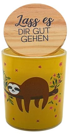 Vela aromática, vela aromática, vela en cristal, vela de hierba de limón, regalo de vela, vela decorativa, vela de cera de soja, perezoso, deja que te vayas bien, fragancia de hierba de limón, 7 x 7 x