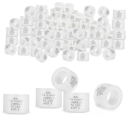 Pack of 100 Foskan 1/2 Inch PEX A Expansion Rings,F1960 Expansion Sleeves,Compatible with PEX A Pipe and expansion Fittings for Plumbing