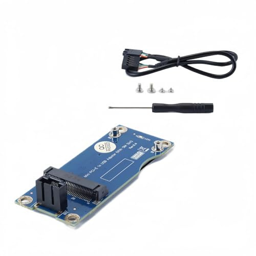 Hoite Adaptador de tarjeta mini PCI-E WWAN/LTE a placa base USB de 9 pines. Convertidor de prueba de tarjeta de red mini PCIE 3G/4G a placa base USB de 9 pines con ranura para SIM.