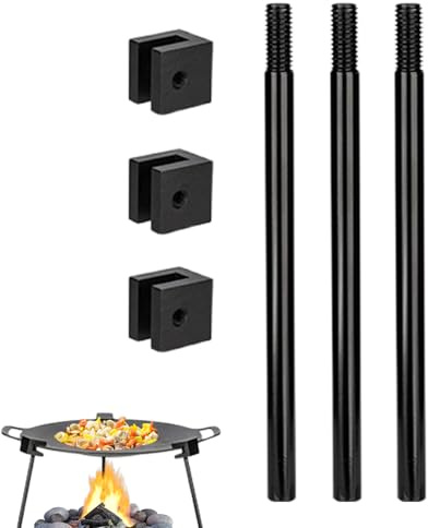 Générique Tripod Fuoco Da Campo | Altezza Regolabile in Lega di Alluminio Grill and Lantern Sponcez | Multiporpose Da Escursioni A Picnic All'aperto