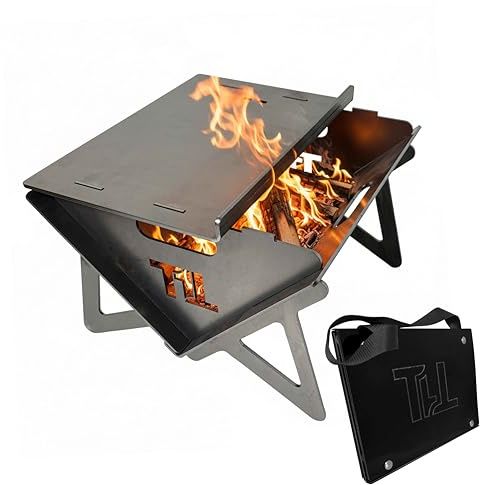 Braséro Portatif, Format Feuille de Papier A3, Acier Corten, Pliable,